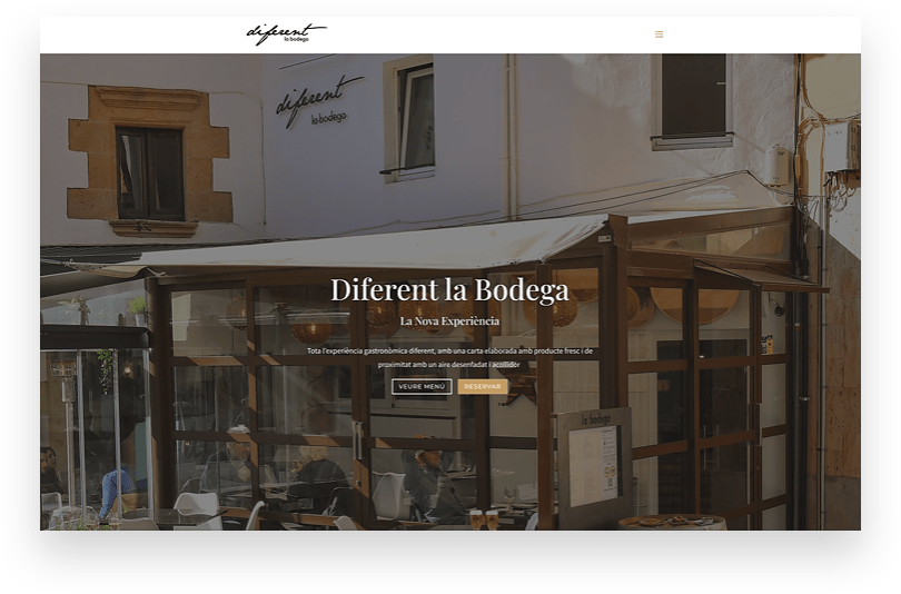 Disseny web de Diferent Bodega a Begur