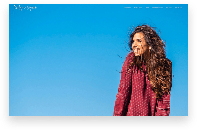 Disseny de la pàgina web per a Evelyn Segura